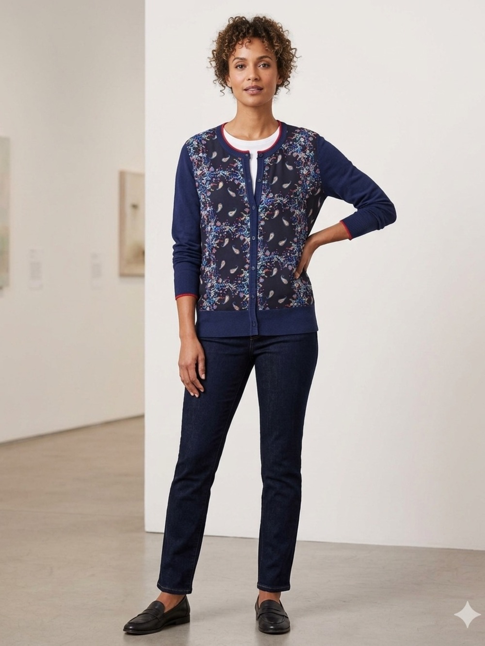 Eugen Klein Blue Cardigan Size 48